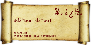 Wéber Ábel névjegykártya