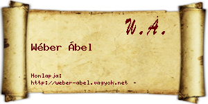Wéber Ábel névjegykártya
